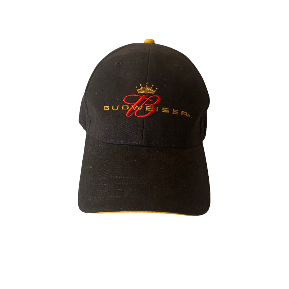 Budweiser Ball Cap King Of Beers Black Hat Strapback Adjustable Mens Womens